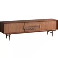 thumbnail image 1 of Mueble de TV de órgano minimalista italiano de diseño, mueble de TV de boj de lujo ligero para sala de estar de madera maciza, 1 of 3