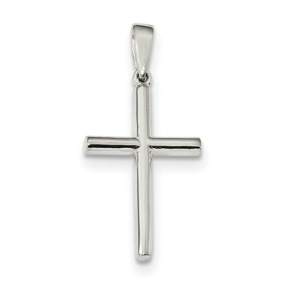 Sterling Silver Polished Cross Pendant (27.5 X 16) Made In India qc9063