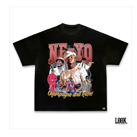Ne-Yo Champagne and Roses Graphic T-Shirt For Fan