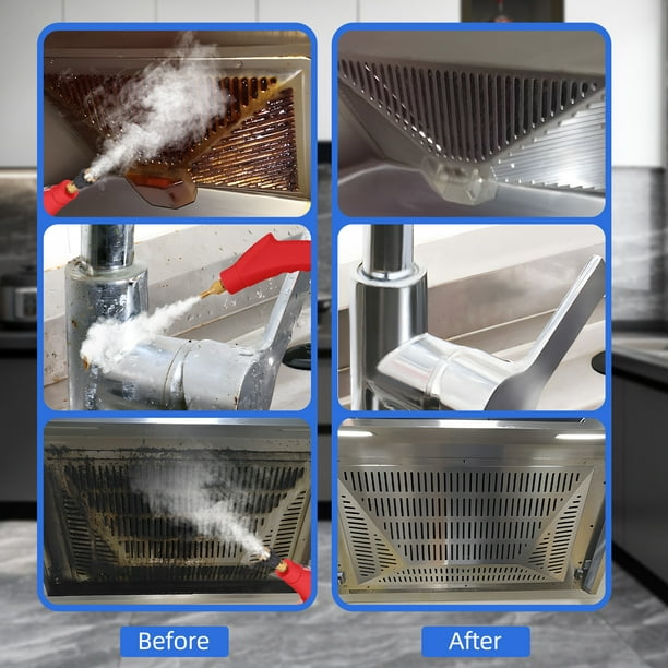 Nettoyeur Vapeur 2500W 1000ml - Nettoyeur Vapeur à Main 6 Niveaux 3 Brosses Chauffage 10s