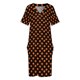 thumbnail image 3 of Vestido de lunares anaranjados en negro para mujer vestido de lujo con bolsillos vestido de fiesta informal de lujo, 3 of 6
