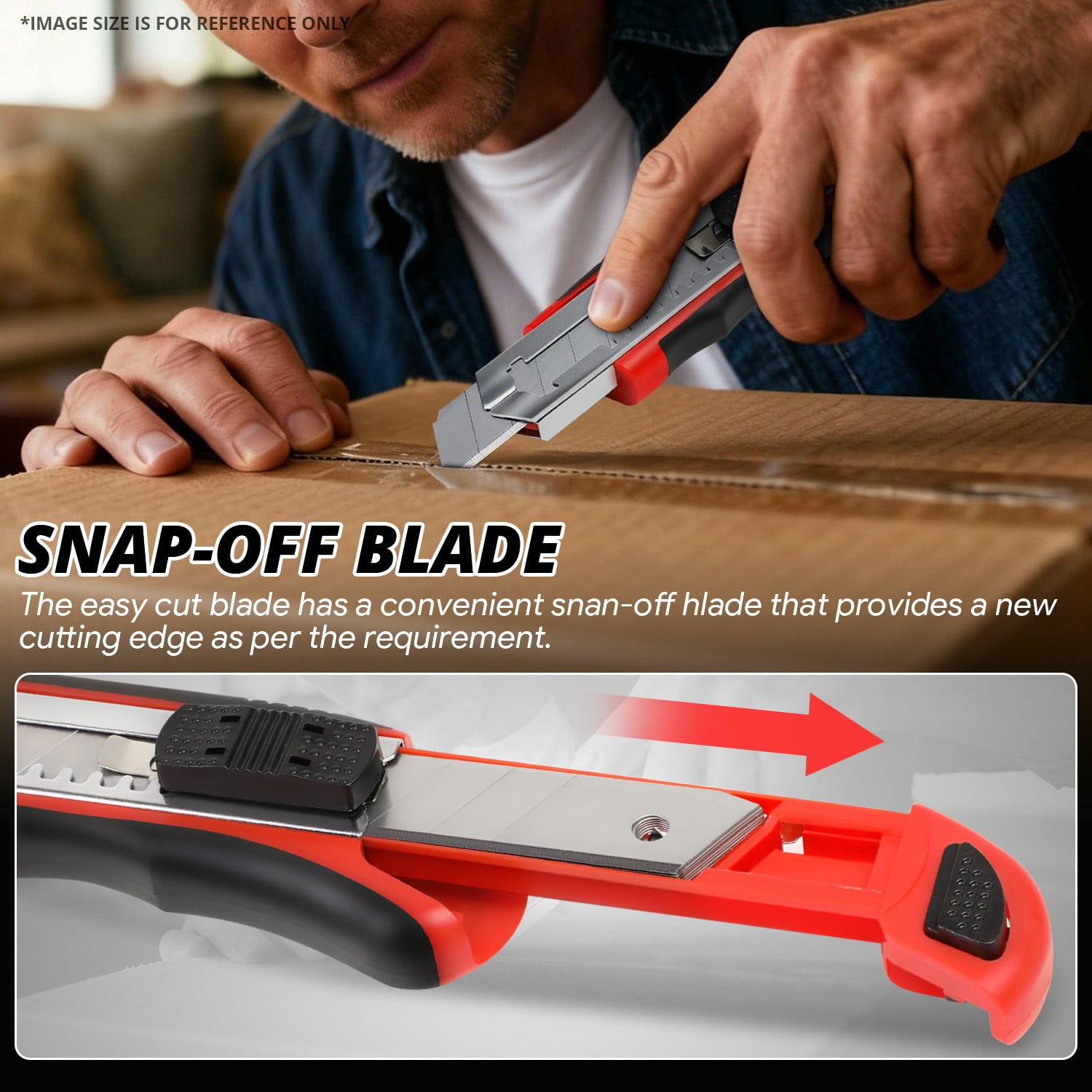 8PC Utility Knife Set - Folding w/ 10 Spare Blades / Snap-Off Blade Retractable
