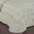 thumbnail image 4 of Floral Cottage Quilted Bedding, Oversized King Bedspread Set, Butterfly & Flower Toile, 4 of 5