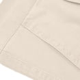 thumbnail image 7 of QIYAGBSA Men's Pleated Pants High Waist Straight Leg Relaxed Fit Business Casual Trousers (Beige, 30), 7 of 7