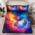 thumbnail image 2 of Castle Fairy Red Fire Phoenix Twin Sheet Sets for Child Teens,Animal Bedding, 2 of 7