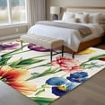 thumbnail image 5 of Spring Blossom Floral Butterfly Floor Carpet Living Room Rug, Farmhouse Green Botanical Non-Slip Welcome Mat Indoor Rugs for Bedroom Dining Room, 5 of 9