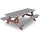thumbnail image 2 of Juego de 3 piezas de fundas para mesa y bancos de picnic con borde elástico para cenas y bodas negro, 2 of 7