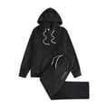 thumbnail image 3 of Fewfanhot Men Sweatsuits Sets Hooded Pullover Sweatshirt Sweatsuits 2 Piece Set Tracksuit Solid Color Sweatshirts Pants, 3 of 10