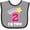 Heather and Black, variant on Inktastic 2nd Birthday 2 Year Old Girls Rainbow Star Girls Baby Bib