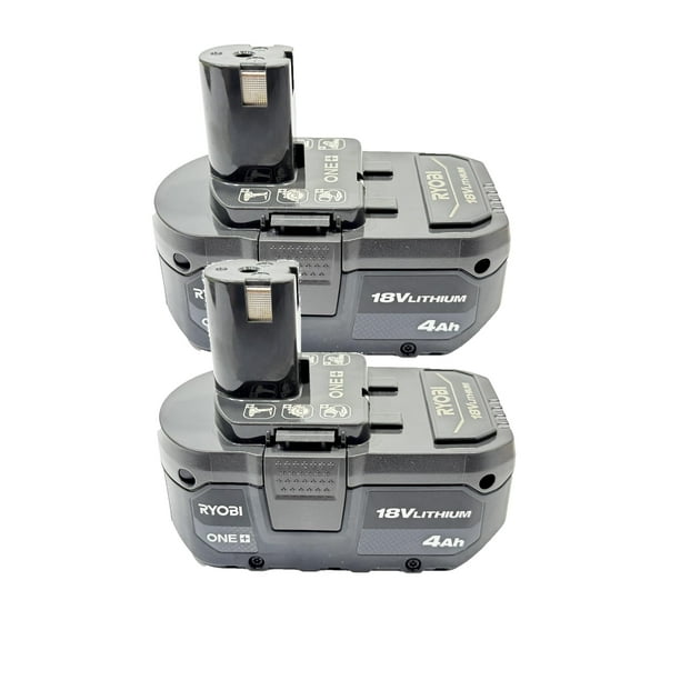 Batería RYOBI ONE+ de iones de litio de 18 V y 4,0 Ah de alta capacidad (paquete de 2)