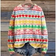 thumbnail image 2 of PuLe Pull de Noël pour Femmes Rudolph Renne Vacances Festif Tricoté Cardigan Mignon Ugly, 2 of 3