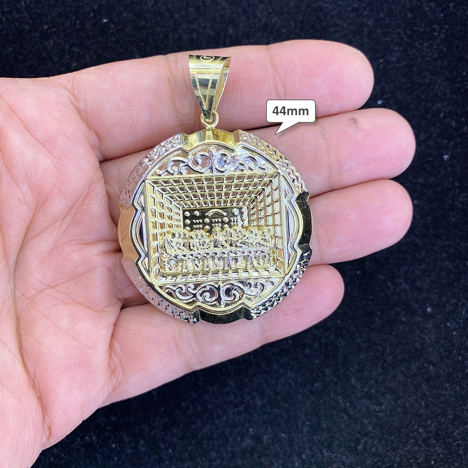 Wjd Exclusives Yellow Gold 10K Diamond Cut 3D Apostles The Last
