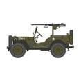 thumbnail image 3 of Airfix Willys MB Jeep 1:72 WWII Military Vehicle Plastic Model Kit Small Starter Gift Set A55117, Assorted, 3 of 3