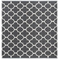 thumbnail image 2 of SAFAVIEH Montauk Nelson Geometric Cotton Area Rug, Dark Grey/Ivory, 6' x 6' Square, 2 of 7