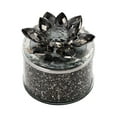 thumbnail image 6 of Round Lotus Storage Box, Smoke Black Crystal and Metal Jewelry Storage Beautiful Shimmering Organizer for Jewelry, 6 of 10