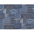 thumbnail image 2 of Zelouf Magic Carpet Patch On Wool Dobby  , Sewing, DIY, Crafts Fabric by the Yard, 421 Blue/sand, 3 Yard, 2 of 2