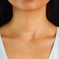 thumbnail image 5 of Collar clásico de diamantes Mosan de cuatro garras para mujer, colgante de oro de 18 quilates bañado en plata 925 de alto sentido, 5 of 5