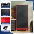 thumbnail image 4 of Metal Garage Storage Cabinet with Locking Doors and Adjustable Shelves,- 75" Rolling Steel Tool Cabinet for Home Office,Garage,Warehouse, 4 of 16