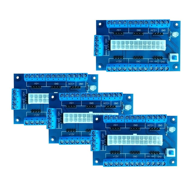 4x licencia adaptadora del módulo de alimentación de la computadora de escritorio con alimentación PC de 24/20 pines CUTICAT Módulo de placa de alimentación ATX