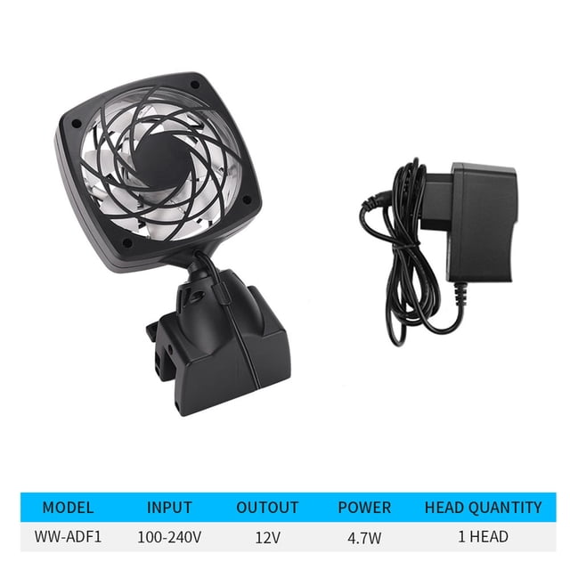EastVita Fish Tank Mini Cooling Fan Heat Dissipation Adjustable Wind Speed Electric Fan Fish Tank Aquarium Accessory