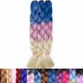 thumbnail image 3 of SEGO Ombre Jumbo Braiding Hair Extensions Colored Hair Weave Synthetic Crochet Twist Box Braid Hair Black/Pink/Blue/Purple Fake Hair Extension for Women, 3 of 8