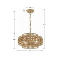 thumbnail image 5 of SIL-B6003-BS Crystorama Lighting Silas - 3 Light Chandelier, 5 of 10