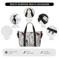 thumbnail image 3 of Travel Duffle Bag Red Black White Paisley Travel Tote Bags Carry on Luggage Waterproof Weekender Bags with Top Handle Adjustable Shoulde Strap for Travel Gym, 3 of 5