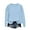 Blue, variant on MELDVDIB Womens Sweatshirt Fall Winter Comfy Crewneck Long Sleeve Oversized Hoodless Sweatshirt Fashion Casual Solid Color Pullover Tops Blue L