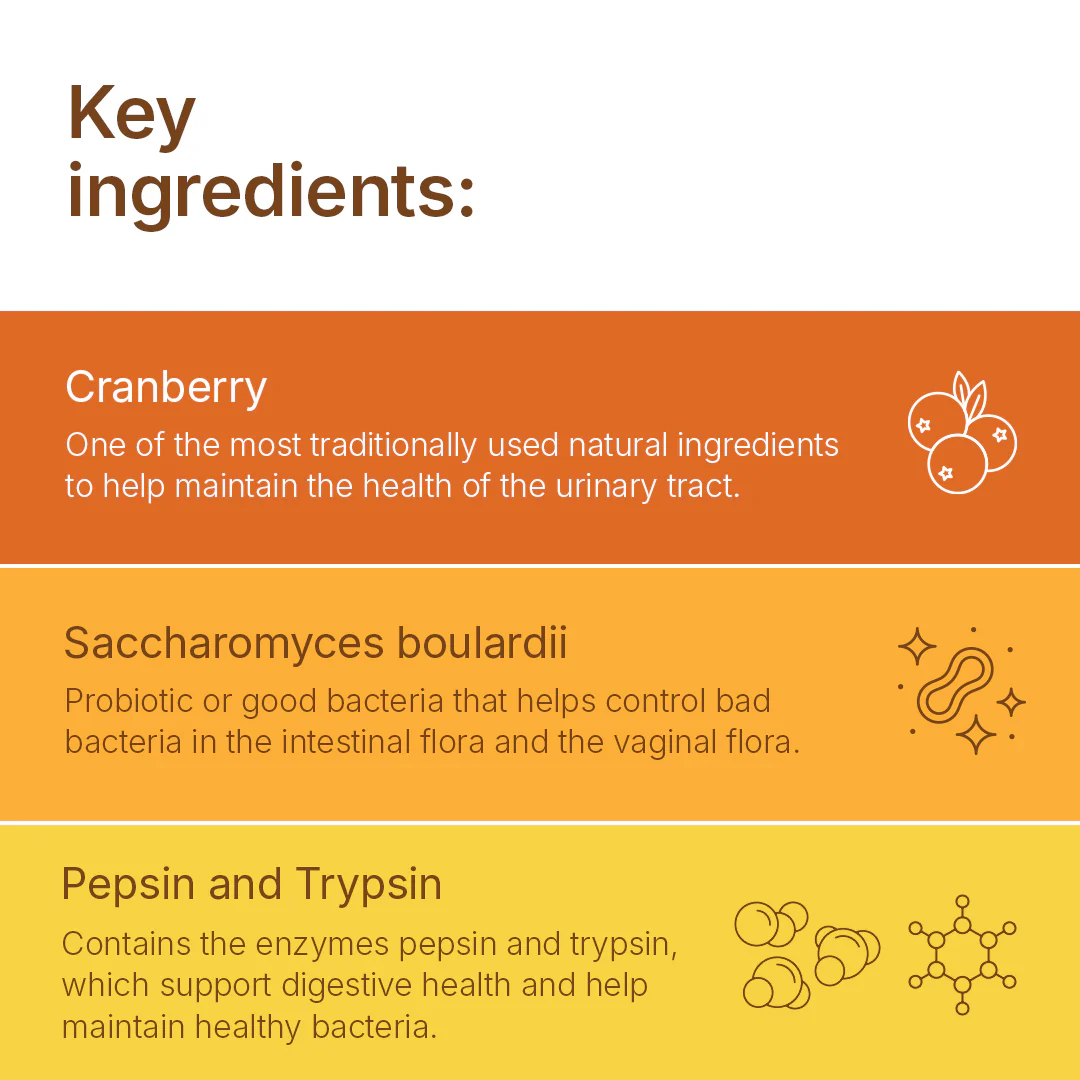 Santo Remedio Urinary Tract, Dietary Supplement, Helps Reduce Urinary Tract Infections, Unique Formula with Cranberries, Probiotics, and Enzymes, Clinically Proven Ingredients, Non-GMO, 30 Servings