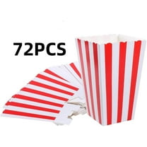 72 Pack Red Striped Popcorn Boxes Mini Paper Containers for Parties Events