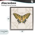 thumbnail image 4 of Stupell Industries Transitional Green Swallowtail Butterfly Gray Floating Frame Canvas Art, 18 x 18, by Cat Thurman Designs, 4 of 8