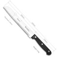 thumbnail image 2 of Bread Knife Humbee Serrated Wave Edge 20cm Stainless Steel, 2 of 9