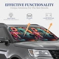 thumbnail image 3 of Kdxio Colorful Flower Dog A Print 2-Piece Sun Shade Front Windshield - Foldable Car Front Window Sunshades for Most Sedans SUV Truck, 3 of 6