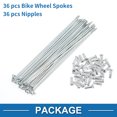 thumbnail image 4 of Unique Bargains 36 Set 14G Bicycle Spokes Bike Wheel Spokes Galvanized Carbon Steel Silver Tone-149mm, 4 of 7