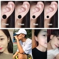 thumbnail image 5 of Pendientes de clip de oreja de piedra absorbente de hierro para hombres de moda, pendientes de clip de oreja de acero de titanio negro sin orificio para la oreja para hombres, pendientes falsos con, 5 of 5