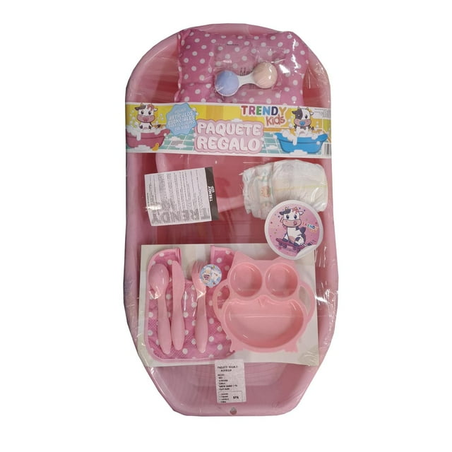 Tina De Baño Con Accesorios Trendy Kids Burbujas Rosa Regalo