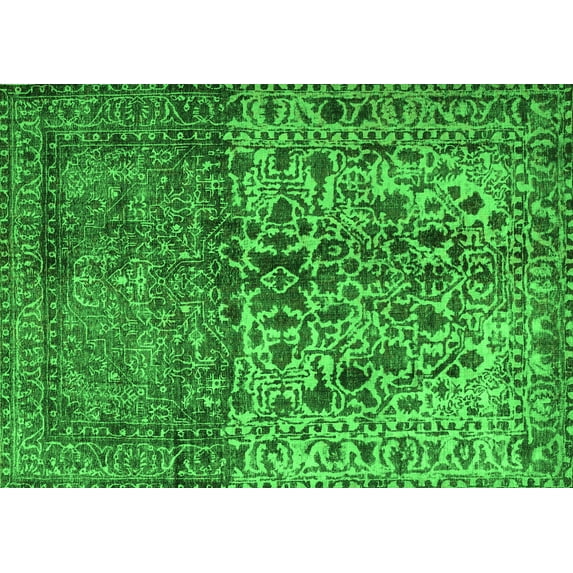 Ahgly Company Indoor Rectangle Persian Green Traditional Area Rugs, 3' x 5'