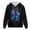 Black Blue Butterfly Print, variant on Purple Bat Print Oversized Zip Up Hoodies for Women Long Sleeve Casual Hooded Sweatshirt Soft Loose Fit Jacket with Pockets for Halloween, Daily Wear, 3XL