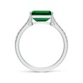 thumbnail image 2 of ANGARA Lab Grown 2.25 Ct Emerald-Cut Emerald Cathedral Engagement Ring for Women in 14K White Gold (Size-9x7mm) | May Birthstone, Anniversary, Jewelry Gift for Women | Lab-Grown Emerald Ring, 2 of 9