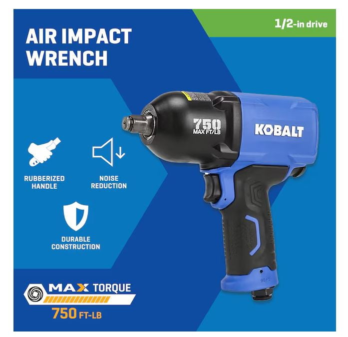 Kobalt 0.5-Inches 750-Foot/lbs. Air Impact Wrench