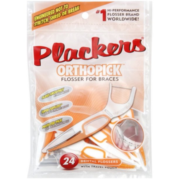 Plackers Orthopick Flosser for Braces Dental Flossers, 24 ct Walmart