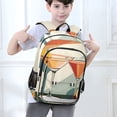 thumbnail image 6 of FORMRS Unisex School Backpack 17" Student Travel Bag with Laptop Compartment, Mid Century Orange Juice, 6 of 7