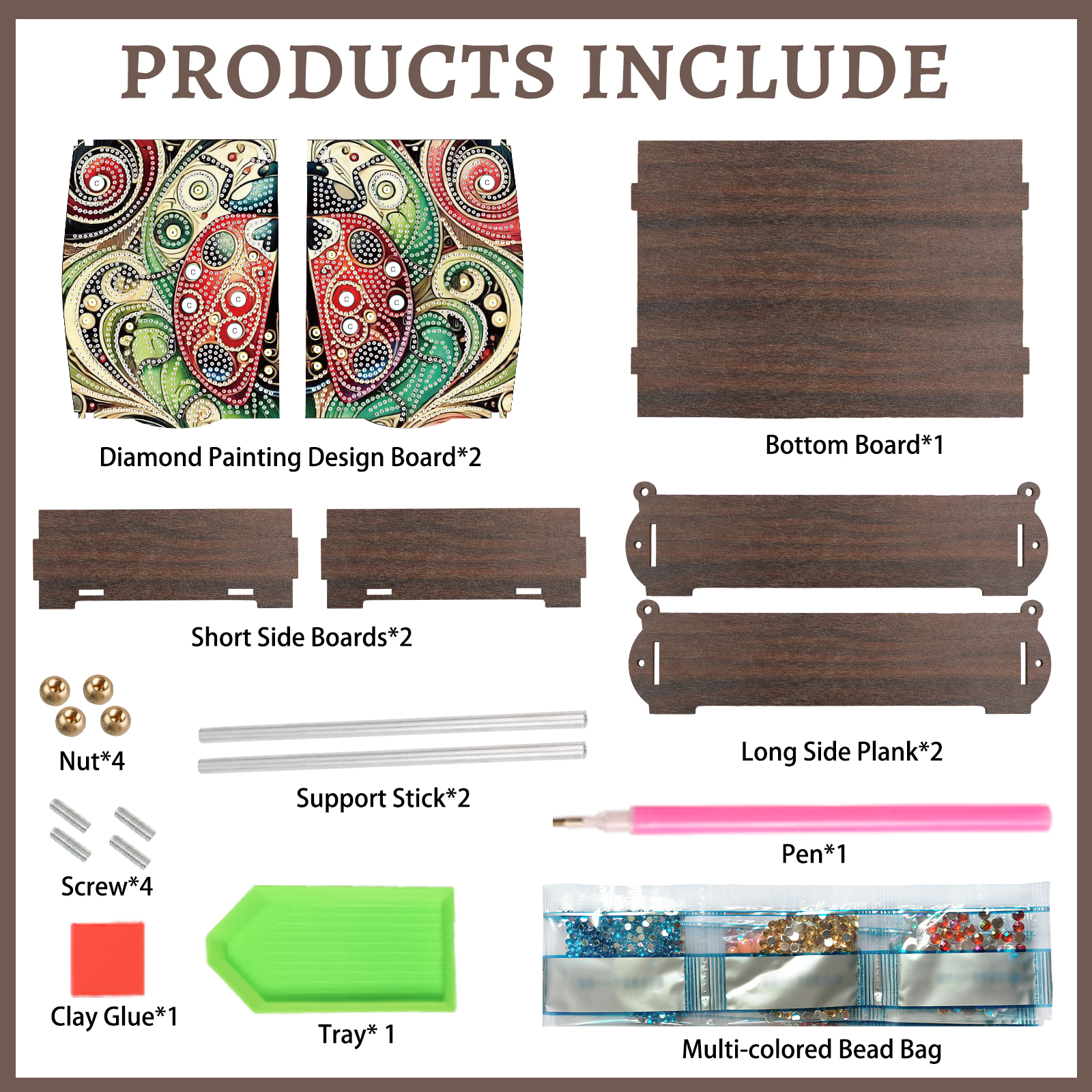 Diamond Painting Kit Storage Box Beautiful Insect DIY Multi-Purpose Craft Storage Box Ideal for Home Offices and Holiday Gifts