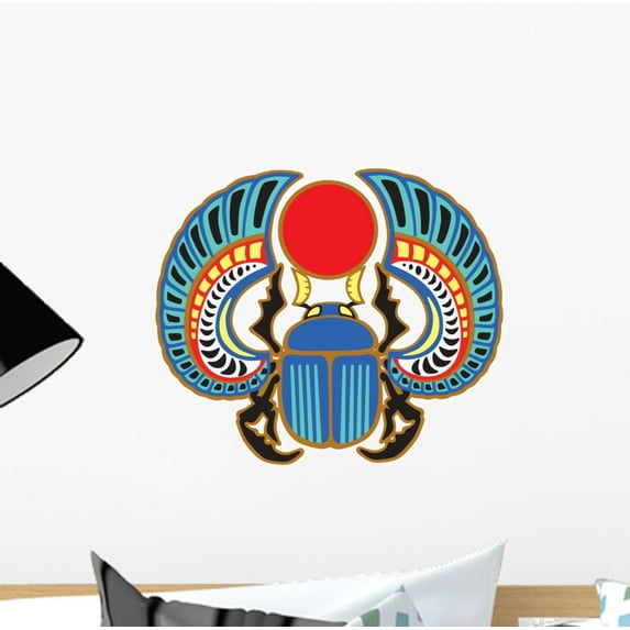 Egyptian Scarab Beetle Sacked Wall Decal Wallmonkeys Peel and Stick Graphic (12 in W x 11 in H) WM502630