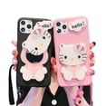 thumbnail image 2 of Funda de teléfono clásica de hello kitty con bonitos dibujos de maquillaje, espejo kawaii para Apple iphone14 13 12 11 pro Max Xs, funda trasera para niñas, 2 of 4