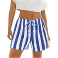 thumbnail image 2 of Shorts for Women Plus Size Striped High Waisted Beach Lounge Shorts Casual Sleep Pajama Shorts, 2 of 6