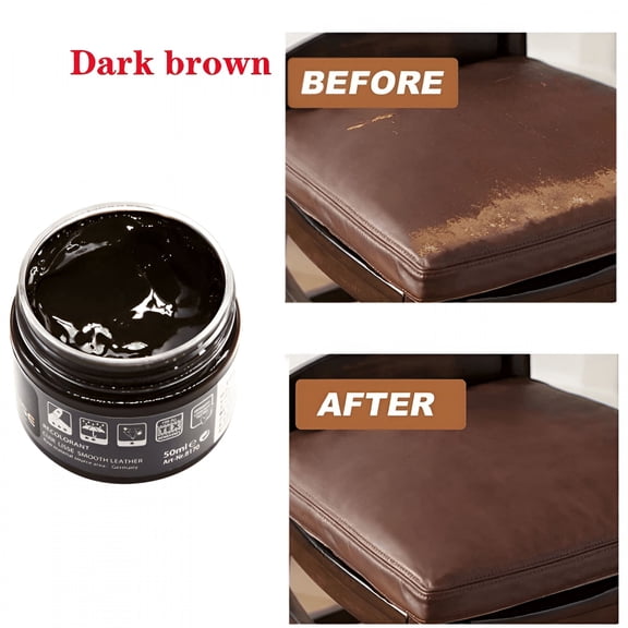 RAGUPEL Leather Repair Filler Cream Kit for Scratches and ScuffsLeather Repair Kit for Car SeatDark Brown
