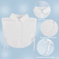 thumbnail image 3 of 2 Colors Fake Collar Black White Detachable Collars Round Lapels Women Half Shirt Removable Neckline Trim Tops Blouses Inserts Garment, 3 of 5