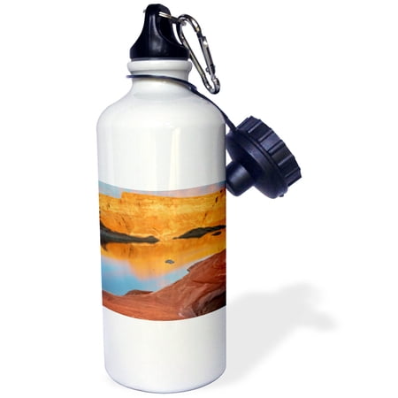3dRose, USA, Utah. A weathering pit at Lake Powell., 21 oz Sports Water Bottle
