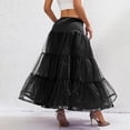 thumbnail image 2 of CYYPLAS Women's 50s Petticoat Lightweight Vintage Black Skirt Elastic High Waist A-Line Floor Length Ballet Underskirt 1PC, 2 of 6